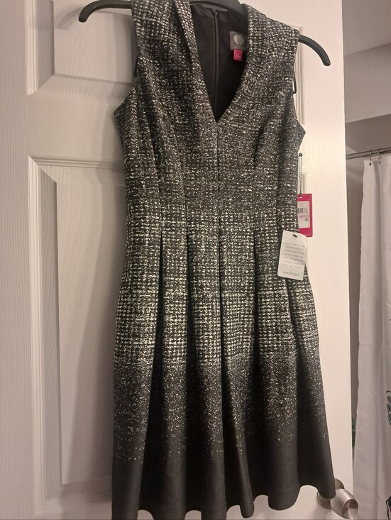Vince Camuto Dresses & Skirts - NWT Vince Camuto Nordstroms Womens Black White Gray Sleeveless Lined Dress